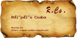 Répás Csaba névjegykártya